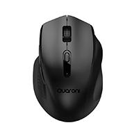 MOUSE INALMBRICO ERGONMICO CON TEXTURA QUARONI 5 SCROLL/RECEPTOR 2.4 GHZ/800 - 2400 DPI/PTICO/4 NIVELES/NEGRO, - Garantía: 1 AÑO -