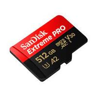 MEMORIA SANDISK MICRO SDXC 512GB EXTREME PRO 200MB/S 4K CLASE 10 A2 V30 C/ADAPTADOR SDSQXCD-512G-GN6MA, - Garantía: 10 AÑOS -