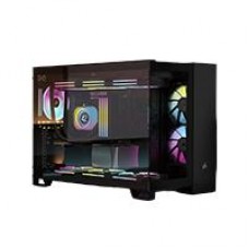 GABINETE CORSAIR 2500X LINK/ NEGRO/SEMI- TORRE/ MICRO-ATX  MITX  /CRISTAL TEMPLADO/GAMER/ (CC-9011267-WW), - Garantía: 2 AÑOS -