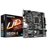 MB GIGABYTE H610M H S-1700 / 2X DDR5 5600 / VGA / HDMI / PCIE 4.0 / USB 3.2 / MICRO ATX / GAMA BAJA, - Garantía: 1 AÑO -