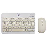 KIT TECLADO Y MOUSE INALAMBRICO BLUETOOTH RECARGABLE ERGONOMICO COMPACTO PERFECT CHOICE GENOVA - GRIS, - Garantía: 1 AÑO -