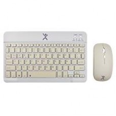 KIT TECLADO Y MOUSE INALAMBRICO BLUETOOTH RECARGABLE ERGONOMICO COMPACTO PERFECT CHOICE GENOVA - GRIS, - Garantía: 1 AÑO -