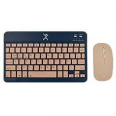 KIT TECLADO Y MOUSE INALAMBRICO BLUETOOTH RECARGABLE ERGONOMICO COMPACTO PERFECT CHOICE GENOVA - AZUL//SUSTITUYE A KB-1013/PC-201267, - Garantía: 1 AÑO -