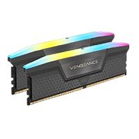 MEMORIA RAM CORSAIR DDR5  VENGEANCE RGB  64GB  DIMM (2 X 32GB)  5200 MHZ C40  BLACK, - Garantía: 1 AÑO -