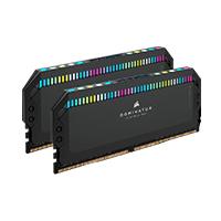 MEMORIA RAM CORSAIR DDR5 DOMINATOR PLATINUM RGB 64GB (2X32GB)  6000MT/S CL40   BLACK  (CMT64GX5M2B6000C40), - Garantía: 1 AÑO -