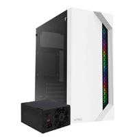 GABINETE ACTECK VIKEN GM434 / MEDIA TORRE / MICRO ATX, MINI ITX / FUENTE 500W / ILUMINACION RGB / PANEL CRISTAL TEMPLADO, METAL / BLANCO / AC-935708, - Garantía: 1 AÑO -