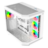 GABINETE GAMER BALAM RUSH TANK MASTER 9600TB / MEDIA TORRE / ATX - MICRO ATX - ITX / PANELES REMOVIBLES / 4X VENTILADORES ARGB / SOPORTE PARA ENFRIAMIENTO / CRISTAL TEMPLADO / BLANCO / BR-938686, - Garantía: 5 AÑOS -