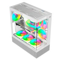 GABINETE GAMER BALAM RUSH TANK SUPER 9200TB / MEDIA TORRE / ATX - MICRO ATX - ITX / PANELES REMOVIBLES CRISTAL TEMPLADO / 3X VENTILADORES ARGB / SOPORTE DE ENFRIAMIENTO / BLANCO / BR-938730, - Garantía: 5 AÑOS -