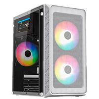 GABINETE ACTECK DOOM PRO MESH GI730M / MINI TORRE / MINI ITX, MICRO ATX / FUENTE DE PODER 600 W / PANEL CRISTAL TEMPLADO / VENTILADOR FRGB / 3 AÑOS DE GARANTIA / BLANCO / AC-939256, - Garantía: 3 AÑOS -