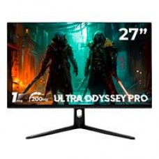 MONITOR GAMER BALAM RUSH ULTRA ODYSSEY PRO MGP27P / 27 PUL / PLANO / 200 HZ / FULL HD / 1 MS / JOYSTICK DE NAVEGACION / DP, HDMI, AUDIO OUT, DC / VESA / 3 AÑOS DE GARANTIA / NEGRO / BR-938624, - Garantía: 1 AÑO -