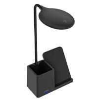 CARGADOR ACTECK ENERGON LUMIMATE CI722 / DE ESCRITORIO / LAMPARA LED / CARGA INALMBRICA QI / PORTALAPICES / 15 W / PARA SMARTPHONES / NEGRO / AC-937177, - Garantía: 1 AÑO -