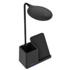 CARGADOR ACTECK ENERGON LUMIMATE CI722 / DE ESCRITORIO / LAMPARA LED / CARGA INALMBRICA QI / PORTALAPICES / 15 W / PARA SMARTPHONES / NEGRO / AC-937177, - Garantía: 1 AÑO -