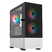 GABINETE GAMER BALAM RUSH NITROX AIRCOOL 5500 ABW / MEDIA TORRE / ATX, M-ATX, MINI ITX / VENTILADOR ARGB / PANEL REMOVIBLE CRISTAL TEMPLADO / SOPORTE ENFRIAMIENTO LIQUIDO / NEGRO Y BLANCO / BR-938914, - Garantía: 3 AÑOS -