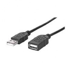 CABLE USB,MANHATTAN,308519, V2.0 EXT. TIPO A  0.9M NEGRO, - Garantía: 1 AÑO -