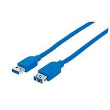 CABLE USB,MANHATTAN,325394, V3.2 EXT. TIPO A  1.0M AZUL, 5GBPS, - Garantía: 1 AÑO -