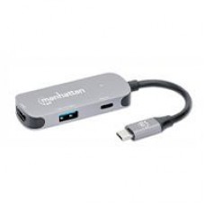 DOCKING,MANHATTAN,190299, USB-C  3 PTOS, HDMI 4K@60HZ, USB-C, - Garantía: 1 AÑO -