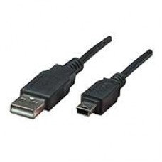 CABLE USB,MANHATTAN,302340, V2.0 A-MINI B 3.0M NEGRO, - Garantía: 1 AÑO -