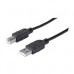 CABLE USB, MANHATTAN,306218, V2.0 A-B  0.9M, NEGRO, - Garantía: 1 AÑO -