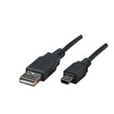 CABLE USB , MANHATTAN, 322638, V2.0 A-MINI B 0.9M NEGRO, - Garantía: 1 AÑO -