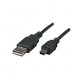 CABLE USB , MANHATTAN, 322638, V2.0 A-MINI B 0.9M NEGRO, - Garantía: 1 AÑO -