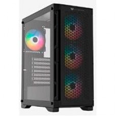 GABINETE GAMER BALAM RUSH / MEDIA TORRE / CARBONO TWIN MATE 5000 /ATX,MICRO-ATX, MINI-ATX / 4 VENTILADORES ARGB / PANEL IZQ CRISTAL + FRENTE INTERCAMBIABLE CRISTAL- MESH / NEGRO / BR-938839, - Garantía: 3 AÑOS -