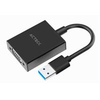 ADAPTADOR ACTECK  SHIFT PLUS AV410 / VIDEO USB 3.0 / USB A VGA / MACHO A HEMBRA / NEGRO / AC-937108, - Garantía: 1 AÑO -