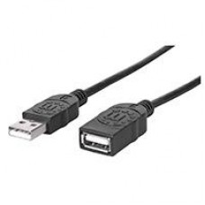 CABLE USB,MANHATTAN,338653, V2.0 EXT. TIPO A  1.8M NEGRO, - Garantía: 3 AÑOS -