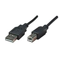 CABLE USB,MANHATTAN,374507, V2.0 A-B  0.5M, NEGRO, - Garantía: 1 AÑO -