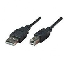 CABLE USB,MANHATTAN,374507, V2.0 A-B  0.5M, NEGRO, - Garantía: 1 AÑO -