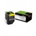 TONER LASER LEXMARK 80C8HY0 AMARILLO, ALTO RENDIMIENTO 3000 PAGINAS, PARA CX410DE, CX510DHE, CX510DE, - Garantía: SG -