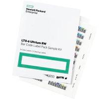 PAQUETE DE ETIQUETAS CON CODIGO DE BARRAS HP LTO-6 ULTRIUM RW, - Garantía: SG -