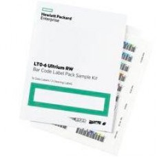 PAQUETE DE ETIQUETAS CON CODIGO DE BARRAS HP LTO-6 ULTRIUM RW, - Garantía: SG -