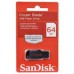 MEMORIA SANDISK 64GB USB 2.0 CRUZER BLADE Z50 NEGRO C/ROJO SDCZ50-064G-B35, - Garantía: 1 AÑO -