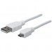 CABLE USB,MANHATTAN,324069, V2 A-MICRO B, BOLSA PVC 1.8M BLANCO, - Garantía: 1 AÑO -