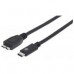 CABLE USB,MANHATTAN,353397,-C V3.1, C-MICRO B 1.0M NEGRO, - Garantía: 5 AÑOS -