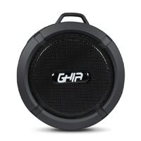 BOCINA BLUETOOTH STORM WATERPROOF GHIA NEGRA 3W RMS RADIO FM MICRO SD CARD, - Garantía: 1 AÑO -