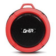 BOCINA BLUETOOTH STORM WATERPROOF GHIA ROJA 3W RMS RADIO FM MICRO SD CARD, - Garantía: 1 AÑO -