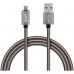 CABLE MICRO USB FORRO METALICO GHIA 1.0 MTS USB 2.1 CARGADOR Y TRANSFERENCIA DE DATOS GRIS, - Garantía: 1 AÑO -