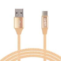 CABLE TIPO C GHIA 1.0 MTS USB 2.1 CARGADOR Y TRANSFERENCIA DE DATOS DORADO, - Garantía: 1 AÑO -