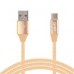 CABLE TIPO C GHIA 1.0 MTS USB 2.1 CARGADOR Y TRANSFERENCIA DE DATOS DORADO, - Garantía: 1 AÑO -