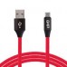 CABLE MICRO USB GHIA 1.0 MTS USB 2.1 CARGADOR Y TRANSFERENCIA DE DATOS ROJO/NEGRO, - Garantía: 1 AÑO -